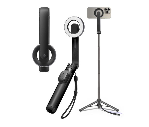 Spigen Magsafe Bluetooth Selfie Stick Tripod Black - 1346671 - zdjęcie